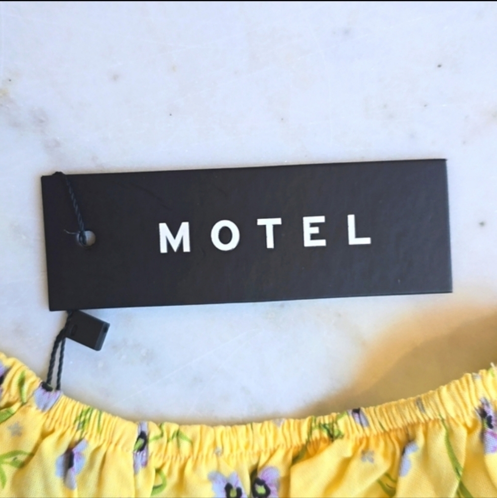 NWT MOTEL Gladis Crop Top in Wildflower lemondrop size medium - Picture 15 of 15